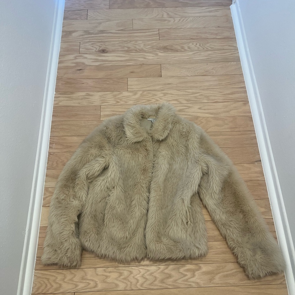 Faux Fur Jacket in Tan